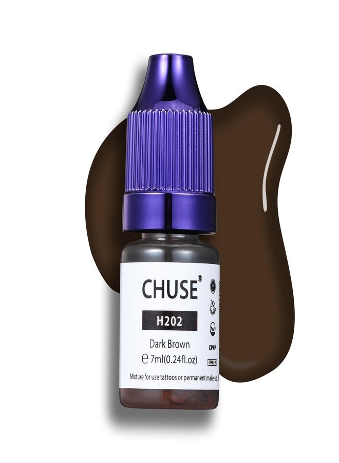CHUSE PMU Hybrid Liquid Eyebrow Pigments 0.24oz/7ml (H202 Dark Brown) - Image 1